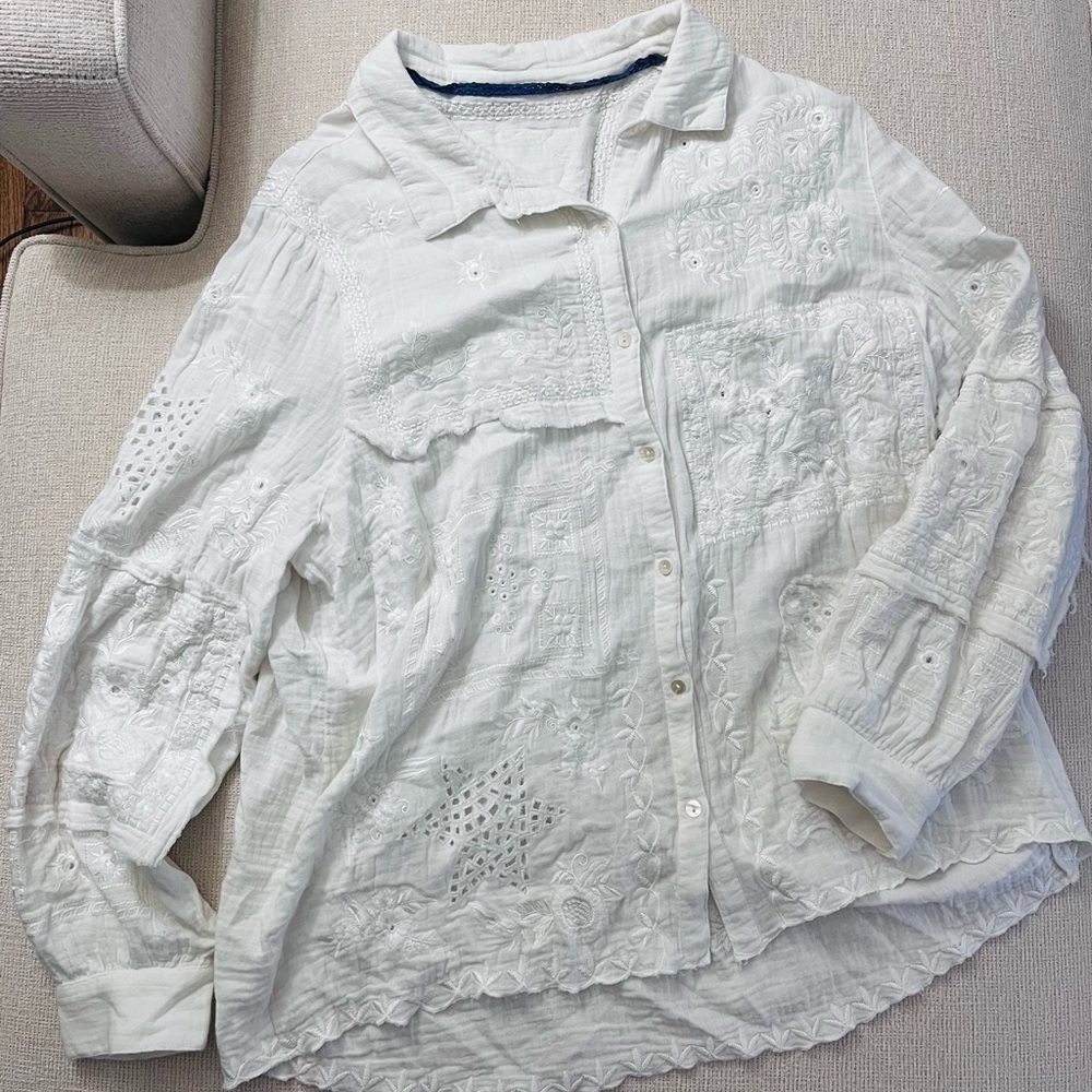 Sundance White Button Down Shirt